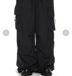 【MASONPRINCE】ナイロンカーゴパンツ　ブラック　M