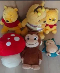 くまのプーさん、おさるのジョージ、その他ぬいぐるみセット
