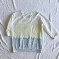 五分袖サマーニット