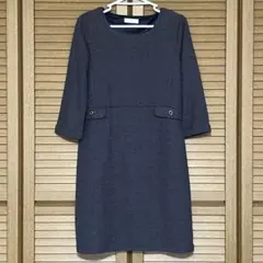 【anysis】オンワード樫山 カットソーワンピース サイズ2 、M ネイビー