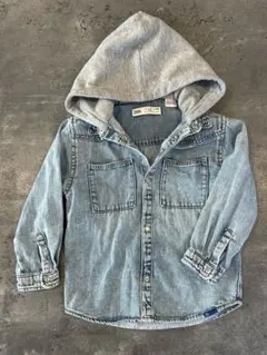 ZARA 2-3years 98cm デニムシャツフード付き