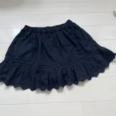 UNIQLO キッズ キュロットスカート ブラック 130cmのサムネイル