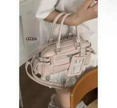 ピンク　ハンドバッグ　ショルダーバッグ