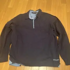 ハーフボタン　長袖シャツ