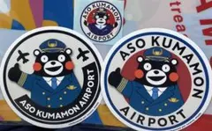 限定 ASO KUMAMON AIRPORT ステッカー2枚セットとおまけです