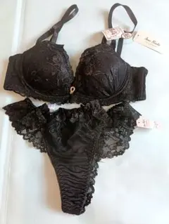 Sun Rode ブラジャー＆ショーツ セット B65 Mブラックタグ付き