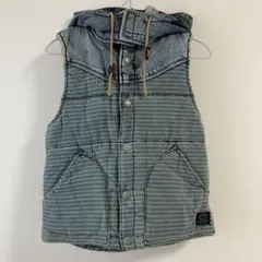 CUBE SUGAR デニム 中綿ベスト フード付き アメカジ 価格交渉OK