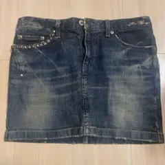 Hysterics ダークブルー ミニスカート スタッズ付き　最終値下げのサムネイル