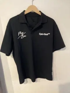 超美品 CPG GOLF ポロシャツ 半袖 ブラック セントアンドリュース 2