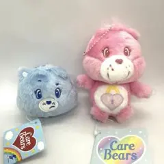 ケアベア　ミルキーカラーお座りマスコット　キーホルダー　ぬいぐるみヘアゴム