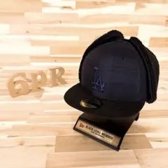 レア/廃番【ニューエラ×ドジャース】チェック柄 ドッグイヤー LAキャップ 紫