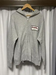 Angela’s ジップアップパーカー グレー XL バックプリント
