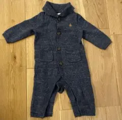 【美品】baby GAP ギャップ　ネイビー ロンパース 6-12ヶ月　70