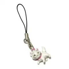 マリーちゃん キーホルダー おしゃれキャット ストラップ 白猫 disney