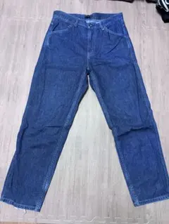 ユニクロダークブルー ストレートデニムパンツ