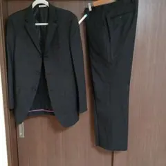LES MUES ブラック ストライプ ビジネススーツA6 美品