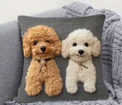 토이 푸들 쿠션 커버 45cm