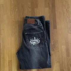 9090 NINETY ダークグレー バギーデニム