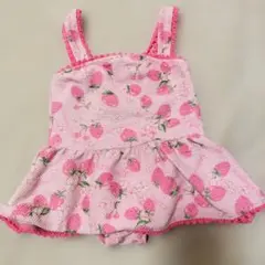 メゾピアノ　水着　ピンク　いちご　90
