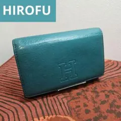 HIROFU ヒロフ 二つ折り 長財布 オールレザー ターコイズのサムネイル