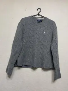 polo RalphLauren ニットセーター　色グレー　サイズ:M