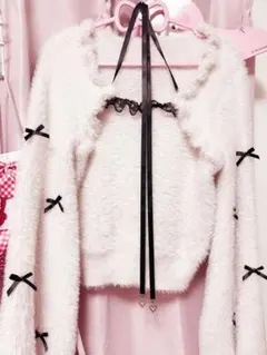 【MA*RS】チビリボンケープ風ニット - ピンク size-F