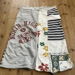 OLD BETTY'S パッチワーク スウェット スカートのサムネイル
