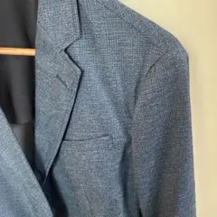 ZARA ネイビー チェック柄 ブレザー