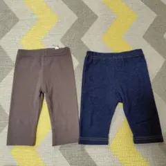 西松屋　ベビー　レギンス　スパッツ　七分丈　２枚セット　保育園着