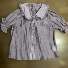 INGNI薄紫色フリル付き半袖シャツMサイズ