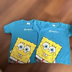 スポンジボブ Tシャツ 130・120サイズ 2枚セット　兄妹コーデ