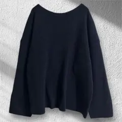ユナイテッドアローズ　アデイインザライフ　長袖ニット　セーター　ゆるだぼ　紺のサムネイル