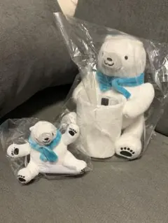未開封　白くまくんぬいぐるみ型リモコン収納 白くまくんぬいぐるみ 2点セット