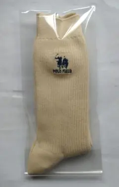POLO 紳士ソックス クリーム POLO FIELD　25〜27cm