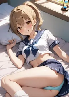 アニメファンアート JK グラビア A4 ポスター イラスト ★00237395