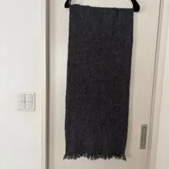 malo グレー フリンジ付きマフラー