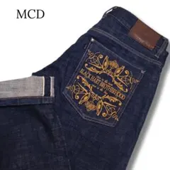 デニム　ストレート　インディゴ　赤耳　刺繍　　MORECOREDIVISION