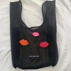 【最安値‼️】shu uemura エコバッグ メッシュ 黒　シュウウエムラのサムネイル