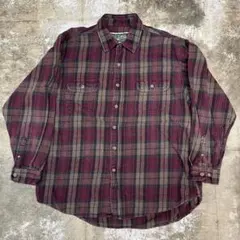 古着 00s FIELD&STREAM コットン チェックヘビーネルシャツ L