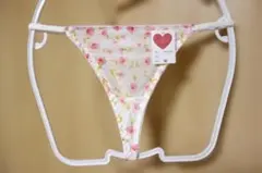 新品 Tバック Mサイズ 花柄 シアー