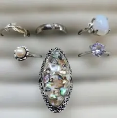 17〜20号 ビンテージリング6点まとめ売り