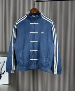 海外限定 アディダス 巳年 トラック スエード ジャケット ブルー S Adidas】アディダス 巳年 チャイナ デニム トラック トップ