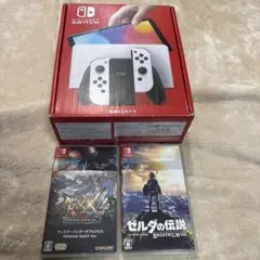 Switch本体有機EL Joy-Conホワイト　カセットセット