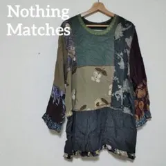 Nothing Matches 長袖チュニック マルチカラー 個性的 レトロ
