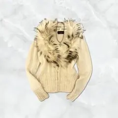 ダークコケット　ファー　カーディガン　フリル