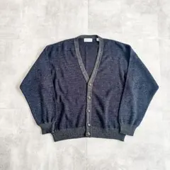 1990's イタリア製 総柄 アクリル ウール ニット カーディガン