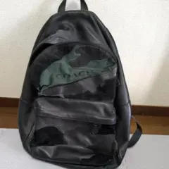 COACH カモフラージュ レザーバックパック