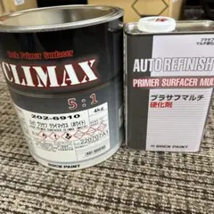 ROCK PAINT プラサフ クライマックス　ホワイト　4kg硬化剤セット ROCK PAINT プラサフ クライマックス ミディアムグレ4kg硬化剤セット
