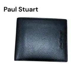 Paul Stuart ポールスチュアート 二つ折財布 レザー 黒 メンズ 牛革のサムネイル