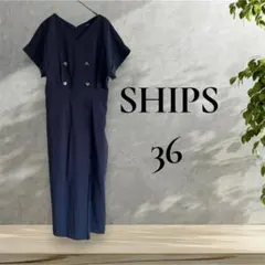 シップスSHIPS 【手洗い可能】フロントボタンVネックワンピー ス36 日本製のサムネイル